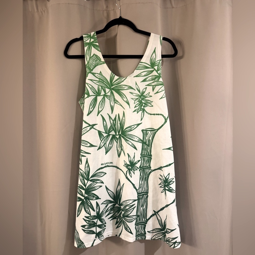 Linea Verde Green Leaf Print Women's Dress